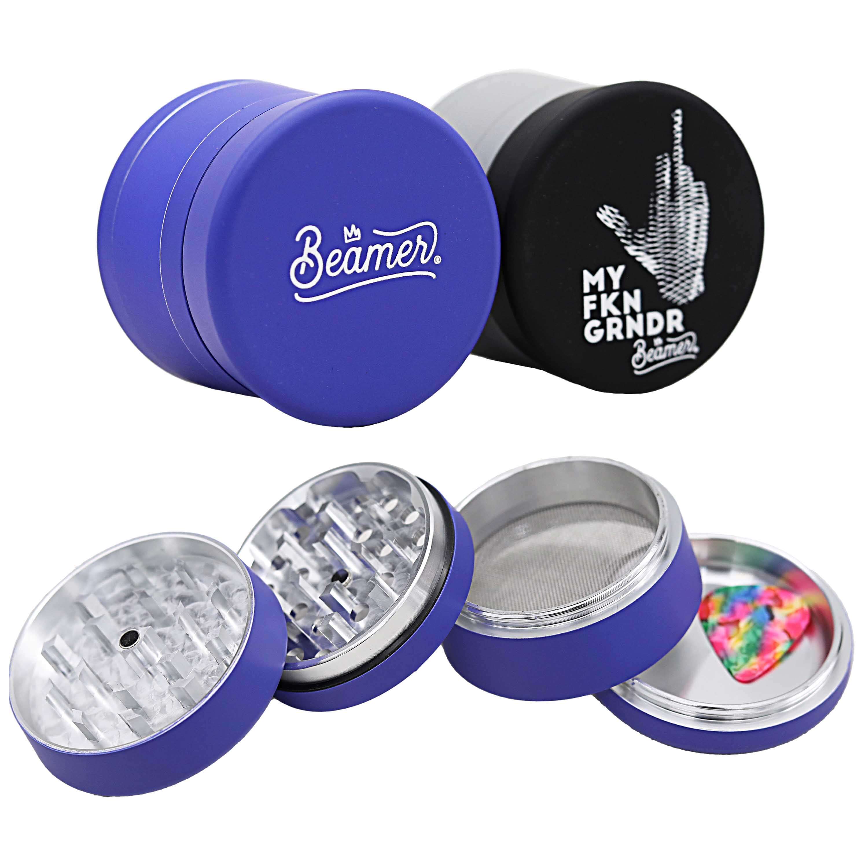 Beamer Aircraft Grade Capsule Soft Touch 4 Part Grinder | 63mm | Assorted Design product image